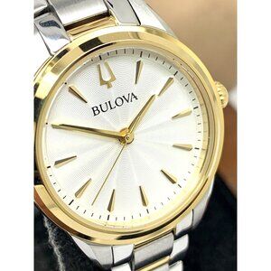 Bulova Women's Watch 98L277 Quartz Silver Dial Two Tone Stainless Steel